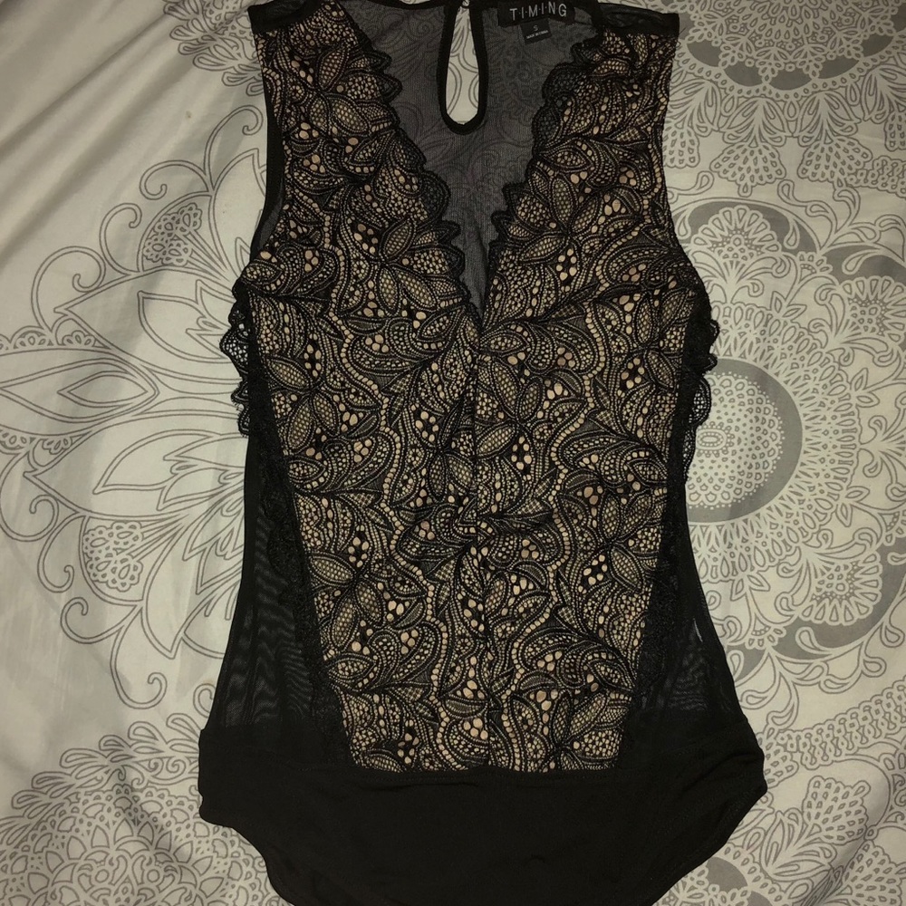 Beautiful Black Lace Bodysuit